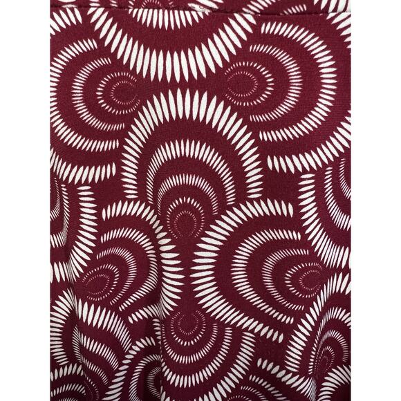 LONDON TIMES Cap Sleeve Surplice V-Neck Faux Wrap Style Dress Red & White Size 8 - Picture 4 of 7